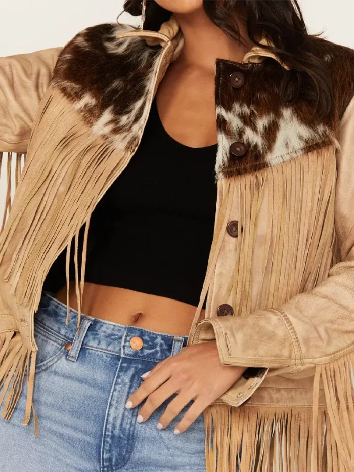 Cowhide Frontier Fringe Jacket - Image 4