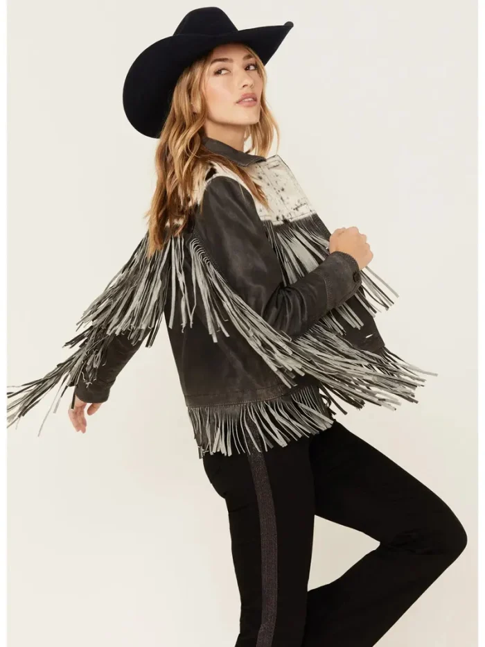 Frontier Blackstone Cowhide and Fringe Leather Jacket - Image 4