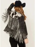 Frontier Blackstone Cowhide and Fringe Leather Jacket - Image 2