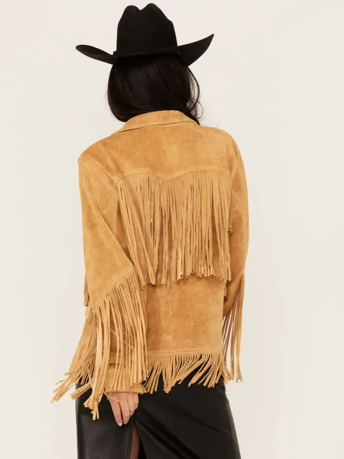 Women's Suede Fringe Elsa Jacket - Image 4