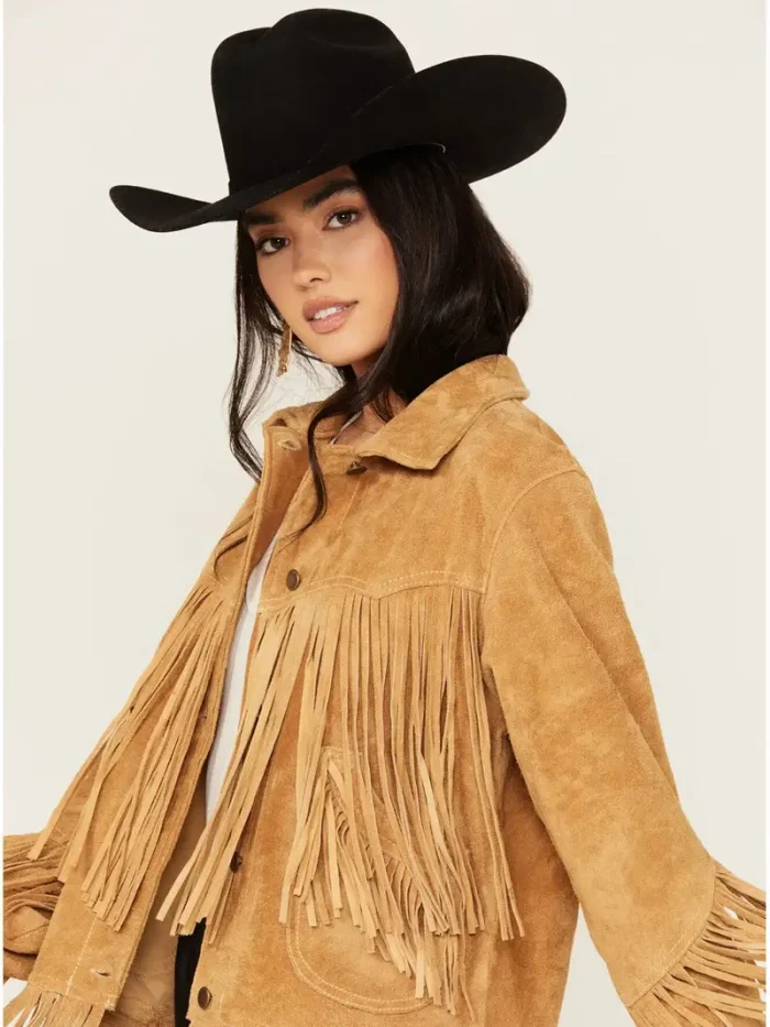 Women's Suede Fringe Elsa Jacket - Image 2
