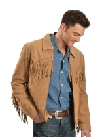 Scully Men's Fringed Suede Leather Short Jacket