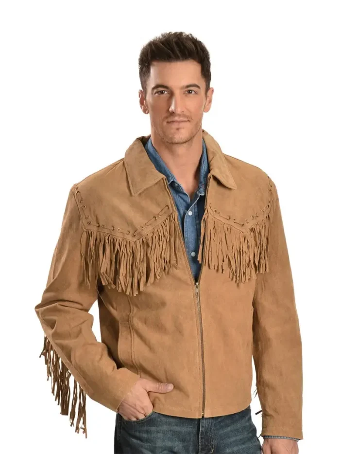 Scully Men's Fringed Suede Leather Short Jacket - Image 2