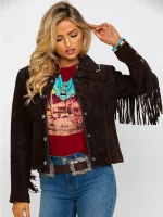 Scully Women's Boar Suede Beaded Fringe Jacket - Image 5