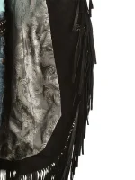 Scully Women's Embroidered Fringe Long Suede Leather Jacket - Image 5