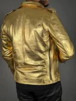 Sheepskin Gold Jacket for Men back 2
