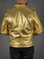 Sheepskin Gold Jacket for Men back