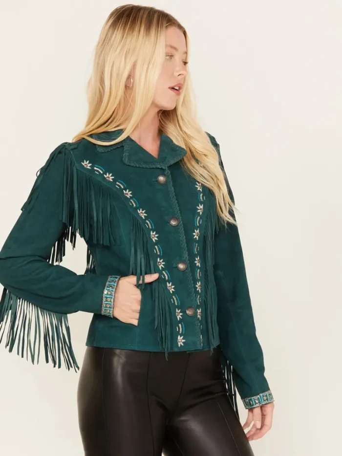Shyanne Women's Suede Fringe Jacket - Image 4