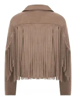 Vintage Cropped Fringed Womens Jacket - Image 2