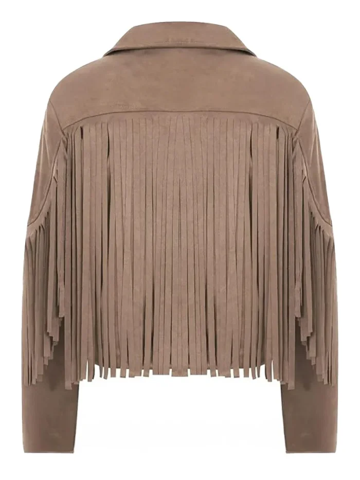 Vintage Cropped Fringed Womens Jacket - Image 2