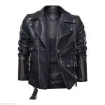 Timeless Durability Classic Cowhide Leather Jacket front