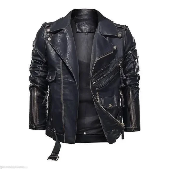 Timeless Durability Classic Cowhide Leather Jacket front