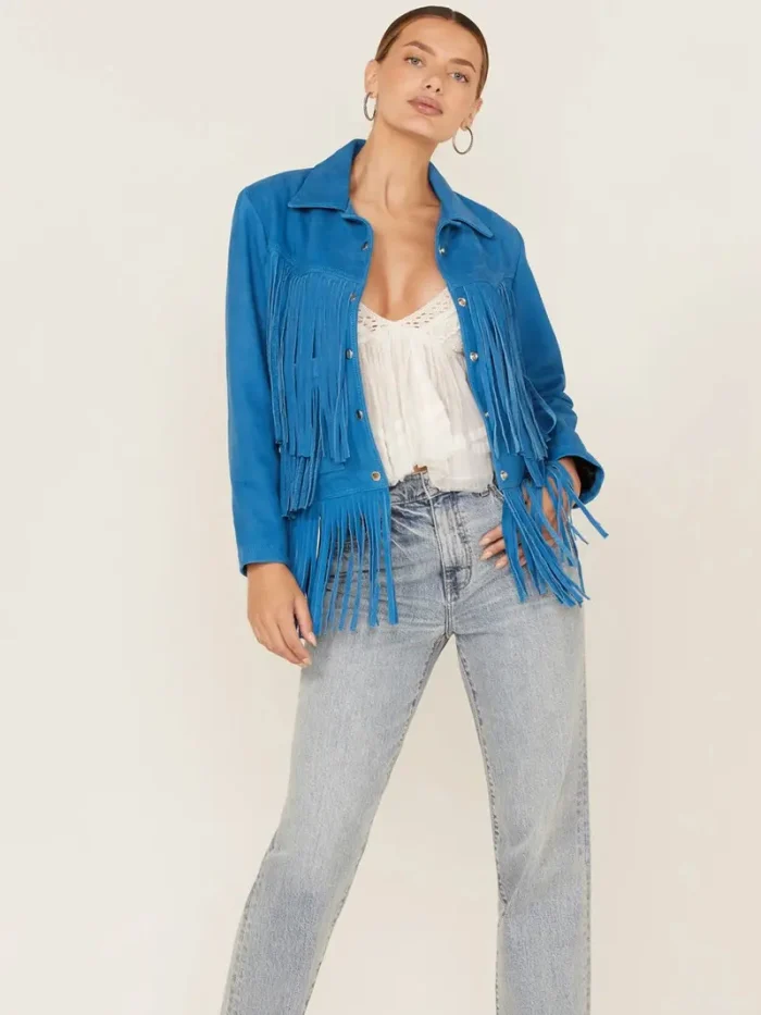 Understated Leather Women's Leather Fringe Jacket - Image 3
