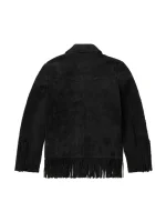 Classic Fringe Womens Leather Jacket - Image 2