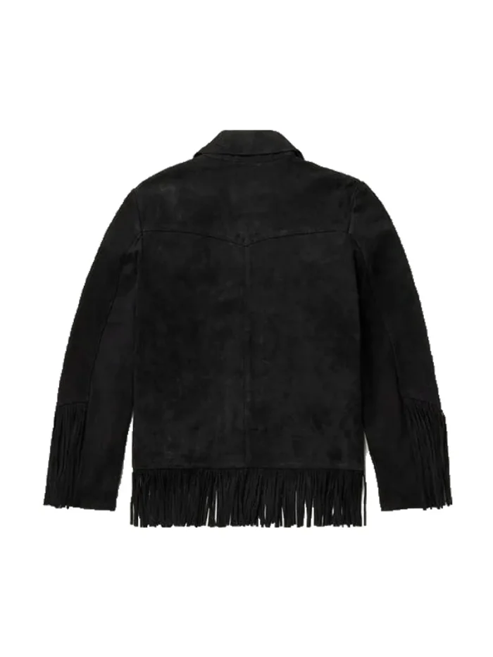 Classic Fringe Womens Leather Jacket - Image 2