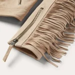 Womens Premium Quality Suede Moto Jacket fringes