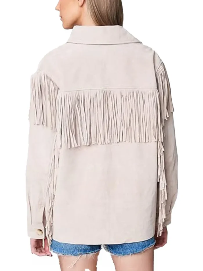 Womens Real Suede Fringe jacket - Image 2