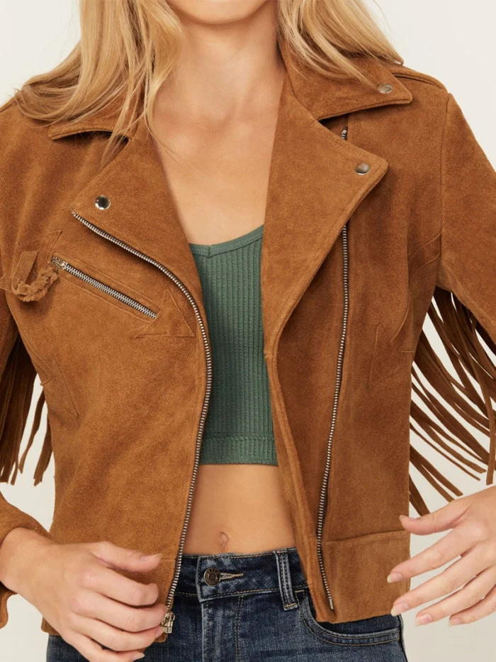 Women's Urban Cowgirl Retro Biker Jacket - Image 3