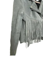 Luxury Womens American Suede Fringe Jacket - Image 3
