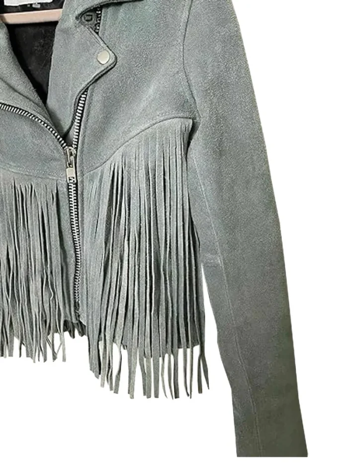 Luxury Womens American Suede Fringe Jacket - Image 2