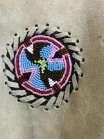 Western Beaded Suede Fringe Leather jacket - Cream - Image 4