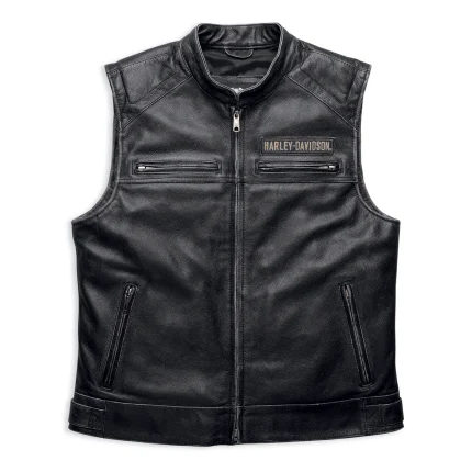 Harley Davidson Mens Motorbike Leather Vest