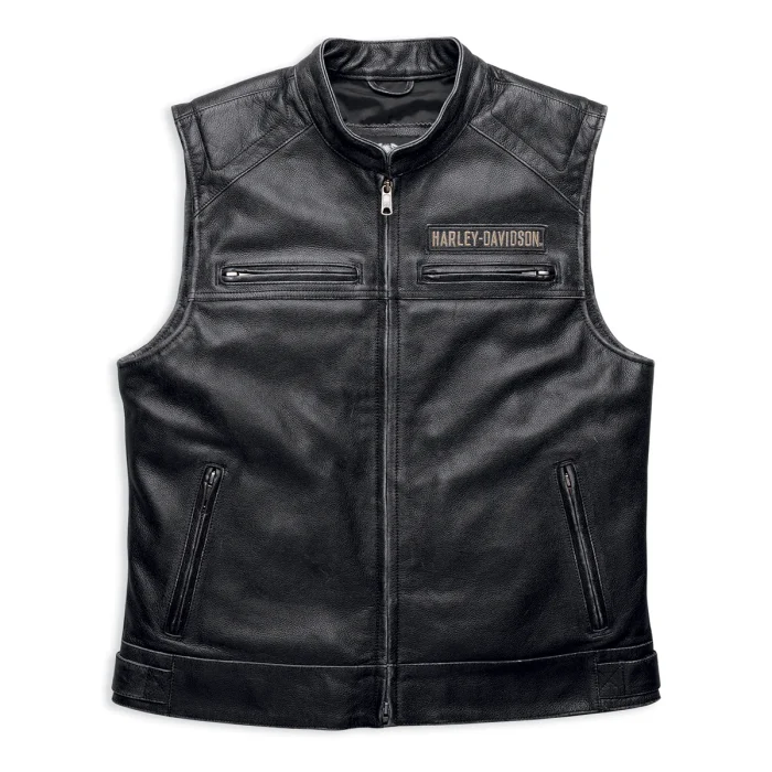 Harley Davidson Mens Motorbike Leather Vest
