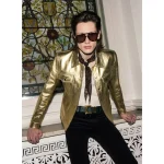 Gold Metallic Jacket - Men Gold Jacket