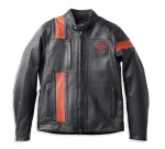 Harley-Davidson Mens Hwy-100 Waterproof Leather Jacket Black front