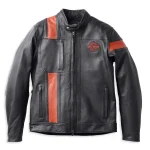 Harley-Davidson Mens Hwy-100 Waterproof Leather Jacket Black front