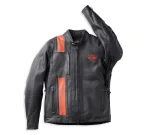 Harley-Davidson Mens Hwy-100 Waterproof Leather Jacket Black arm up