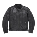 Harley Davidson Mens Reflective Skull Leather Jacket