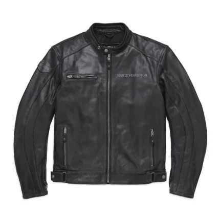Harley Davidson Mens Reflective Skull Leather Jacket