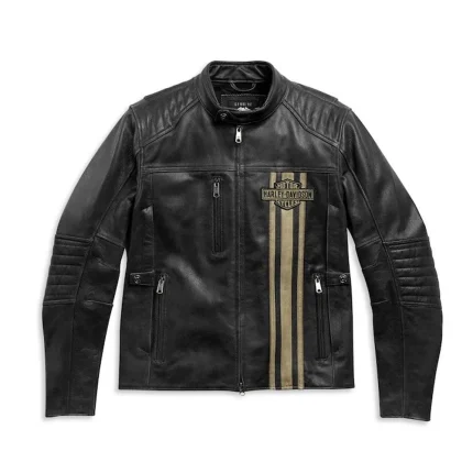 Harley Davidson Mens Triple Vent Passing Link II Leather Jacket