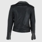 Rock Rebel Leather Studded Biker Jacket Black back