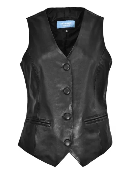Black Casual Style Women’s Waistcoat