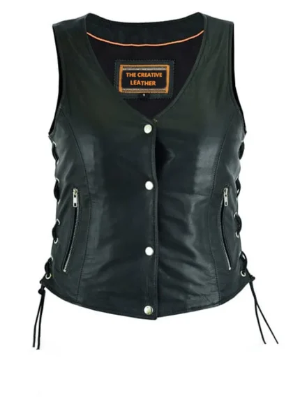 Women-Motorcycle-Vest-With-Adjustable-Lacing-1