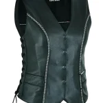 Womens-Black-Leather-Motorcycle-Vest-1