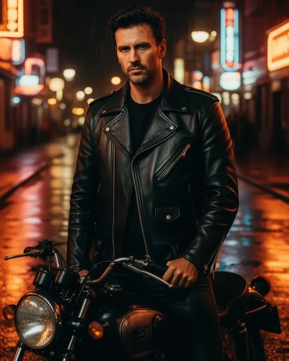 men wearing leather jacket - linuxleather